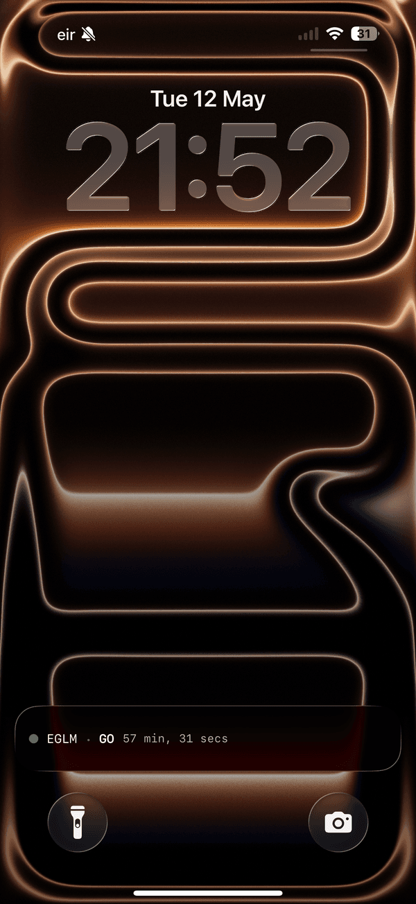 Lock Screen with Threshold Live Activity